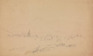 Mount Katahdin fra vest (ser vest mot Mount Katahdin)